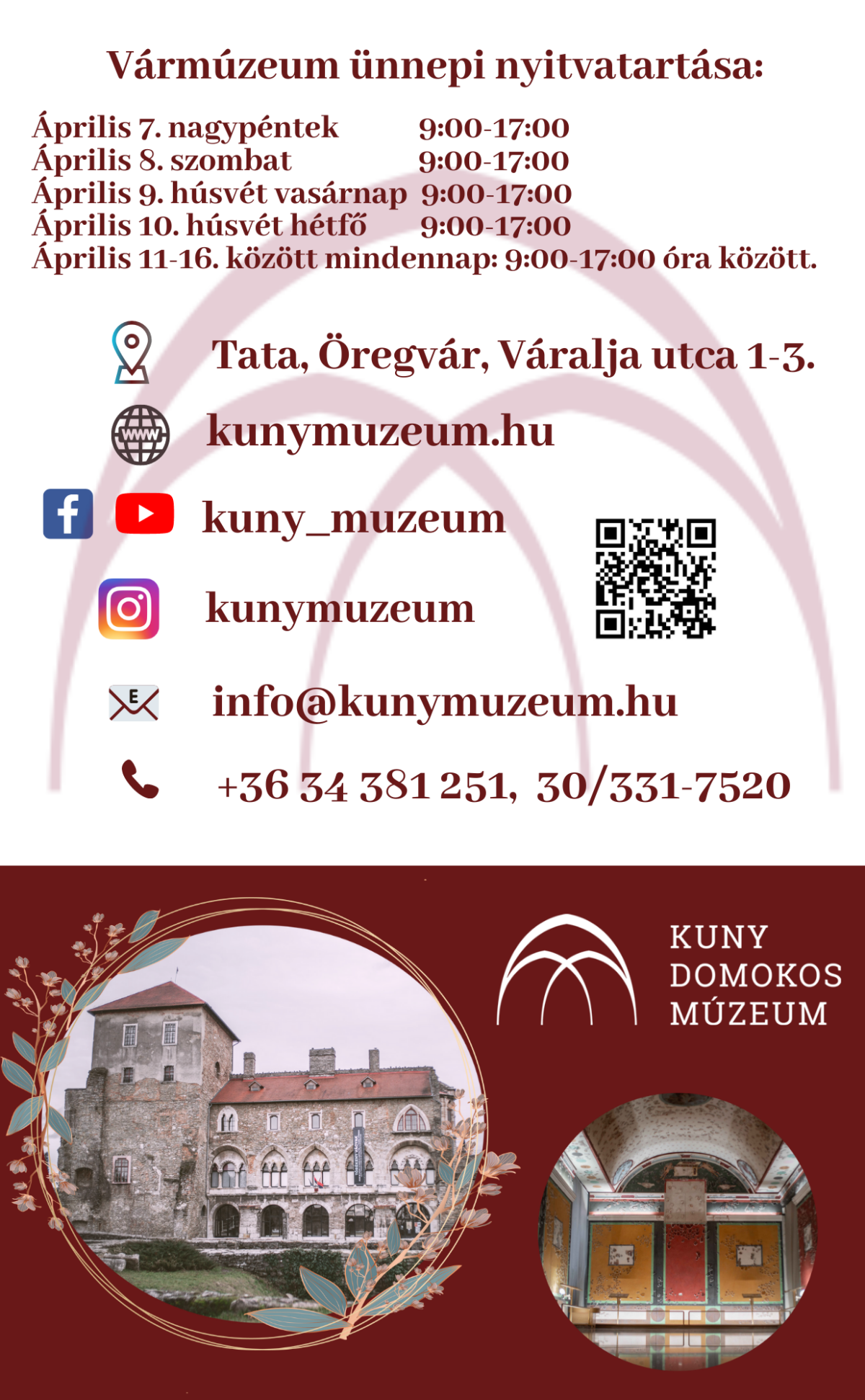 Kiemelt kép a A hosszú hétvégén is várja a látogatókat a tatai múzeum című bejegyzéshez
