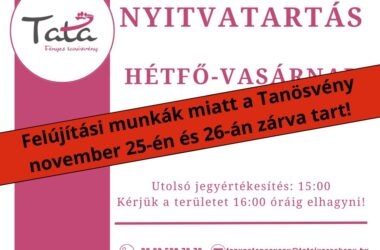 Kiemelt kép a November 25-én és 26-án zárva lesz a Fényes Tanösvény című bejegyzéshez