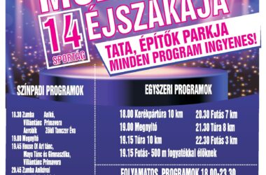 Kiemelt kép a Június 12-én először szervezik meg városunkban a Mozgás Éjszakáját című bejegyzéshez