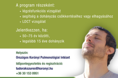 Kiemelt kép a Felhívás tüdőrákszűrő programra című bejegyzéshez